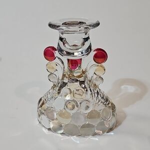 Vintage Westmoreland Thousand Eye Flashed Taper Candlestick Holder